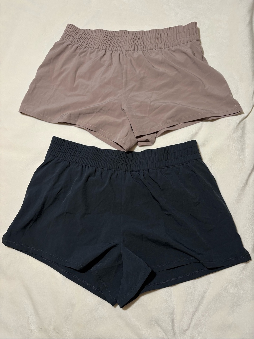 New without tags Victoria's Secret Athletic Lounge Shorts - tan and charcoal